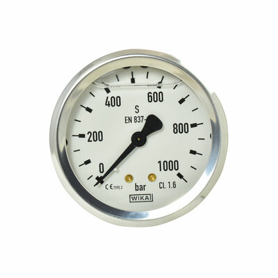 Glyzerinmanometer Ø 63 mm, 0...1000bar mit Befestigungsbügel