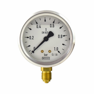Glyzerinmanometer Ø 63 mm, 0...1bar