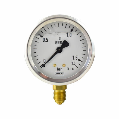 Glyzerinmanometer Ø 63 mm, 0...1,6bar