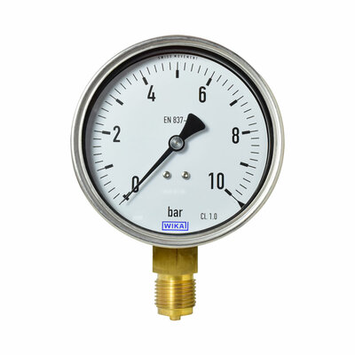Manometer Ø 100 mm, 0...10bar