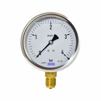 Glyzerinmanometer Ø 100mm, 0...4bar