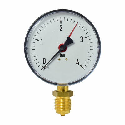 Manometer Ø 100 mm, 0...4bar, Kunststoff