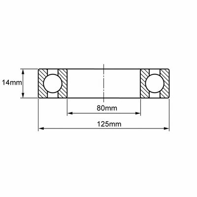 16016 Rillenkugellager Zeichnung