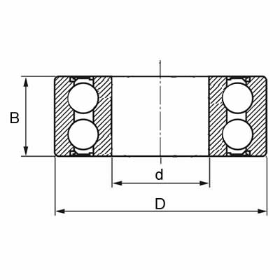 3202-2RS Schrägkugellager Zeichnung