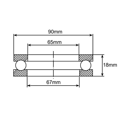 51113 Axial-Rillenkugellager Zeichnung