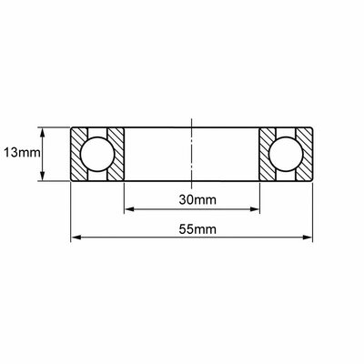 6006 Rillenkugellager Zeichnung