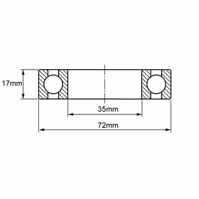 6207 Rillenkugellager Zeichnung