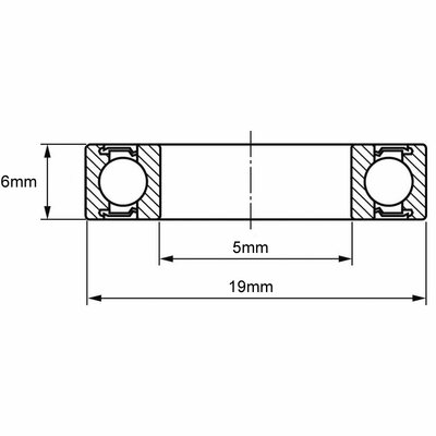 635-2Z Rillenkugellager Zeichnung