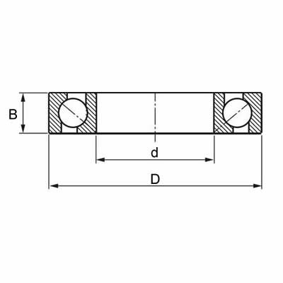 7200B Schrägkugellager Zeichnung