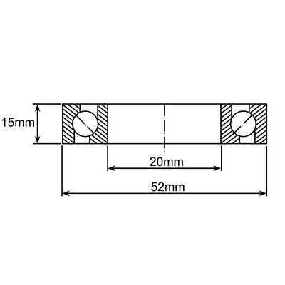 7304B Schrägkugellager Zeichnung