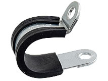 Rohrschellen in Schlaufenform mit Gummiprofil
