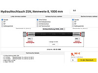 Verpresste Hydraulikschläuche