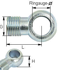 Ringschraubstutzen metrisch