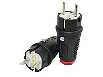 Gummi-Schuko-Stecker Gummi-Schuko-Stecker