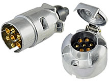 Stecker/Dose aus Aluminium, 7-polig Stecker/Dose aus Aluminium, 7-polig